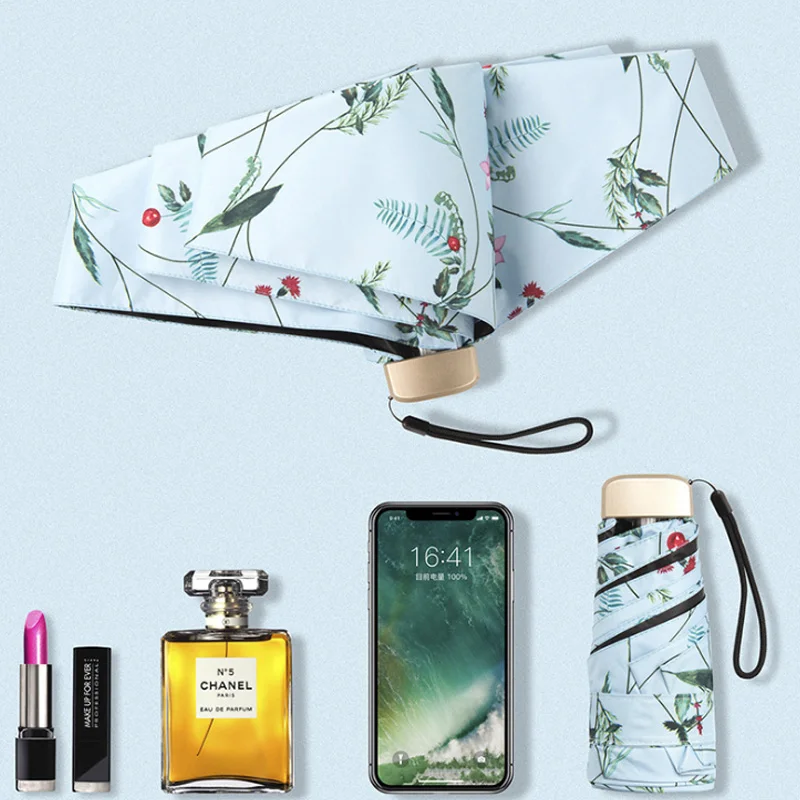 Складной мини зонт с защитой от ветра и тефлоновым покрытием|Зонтики| |