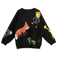 cartoon embroidery sweaters womens jumper pullover long sleeve o neck loose knitted sweater winter 2020 female tops