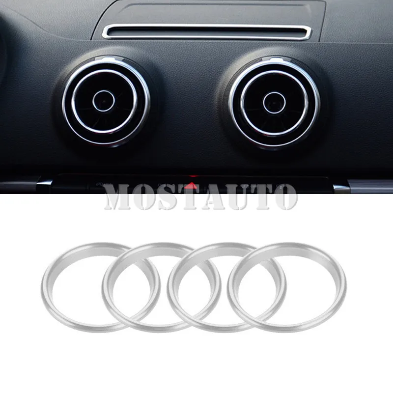 Интерьерная консоль вентиляционное отверстие крышка кольца для Audi A3 S3 2014 2019 4 шт.