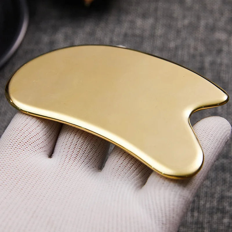 

Brass Gua sha Massage for Face Neck Back Body Gouache Scraper Tool Scrapping Plate Tighten Skin Thin Face Shaping Lift Facial