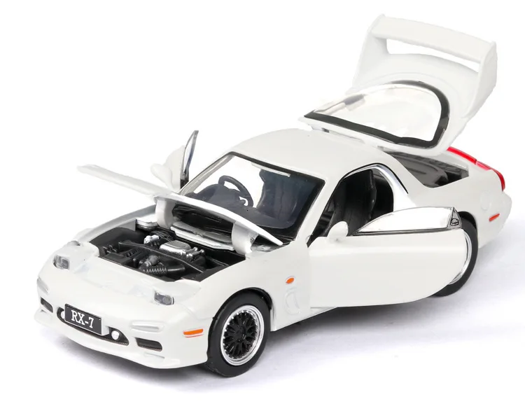 1/32 MAZDA RX-7 RX 7 литая модель автомобиля игрушки для детей Детское звуковое освещение подарки мальчик игрушка автомобиль