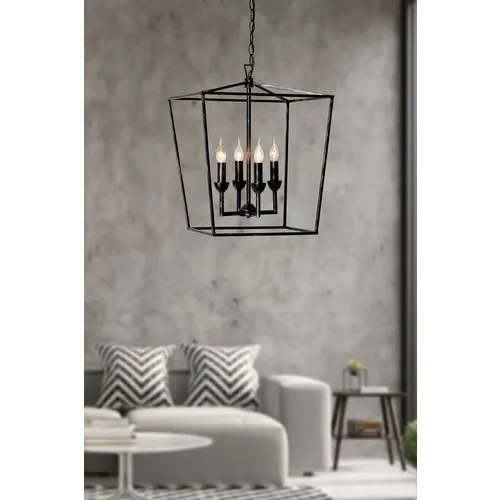 

Black Metal Body Rustic Design Lux Chandelier Medieval Design Lighting