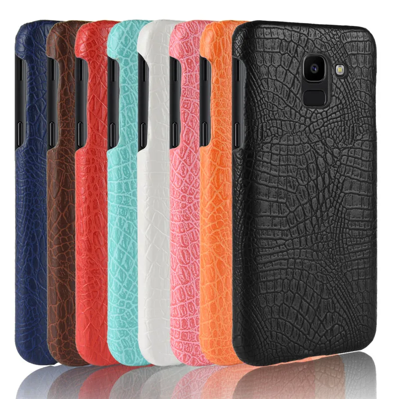 Чехол для Samsung Galaxy J6 2018 пластиковая жесткая задняя крышка из искусственной кожи 5 6