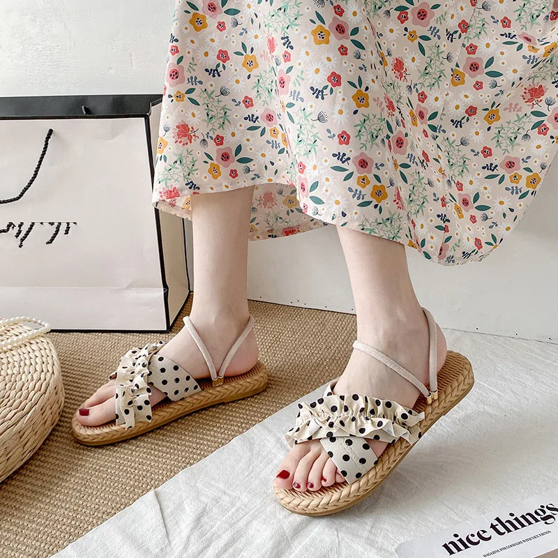 

Slippers Casual Flat Shoes Female Summer Clogs Woman Slides Low Pantofle Luxury Soft Beach 2021 Fashion Basic Cotton Fabric Plea