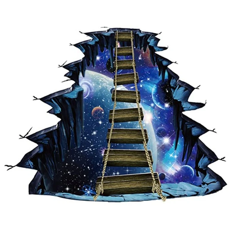 

3D наклейки на пол, креативные настенные наклейки с галактикой, съемные водонепроницаемые настенные наклейки «сделай сам» для гостиной, укр...