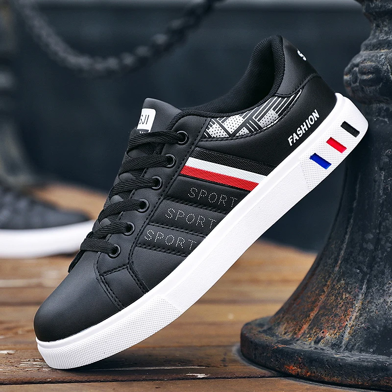 Мужская спортивная обувь кожаные кроссовки для бега модная деловая повседневная