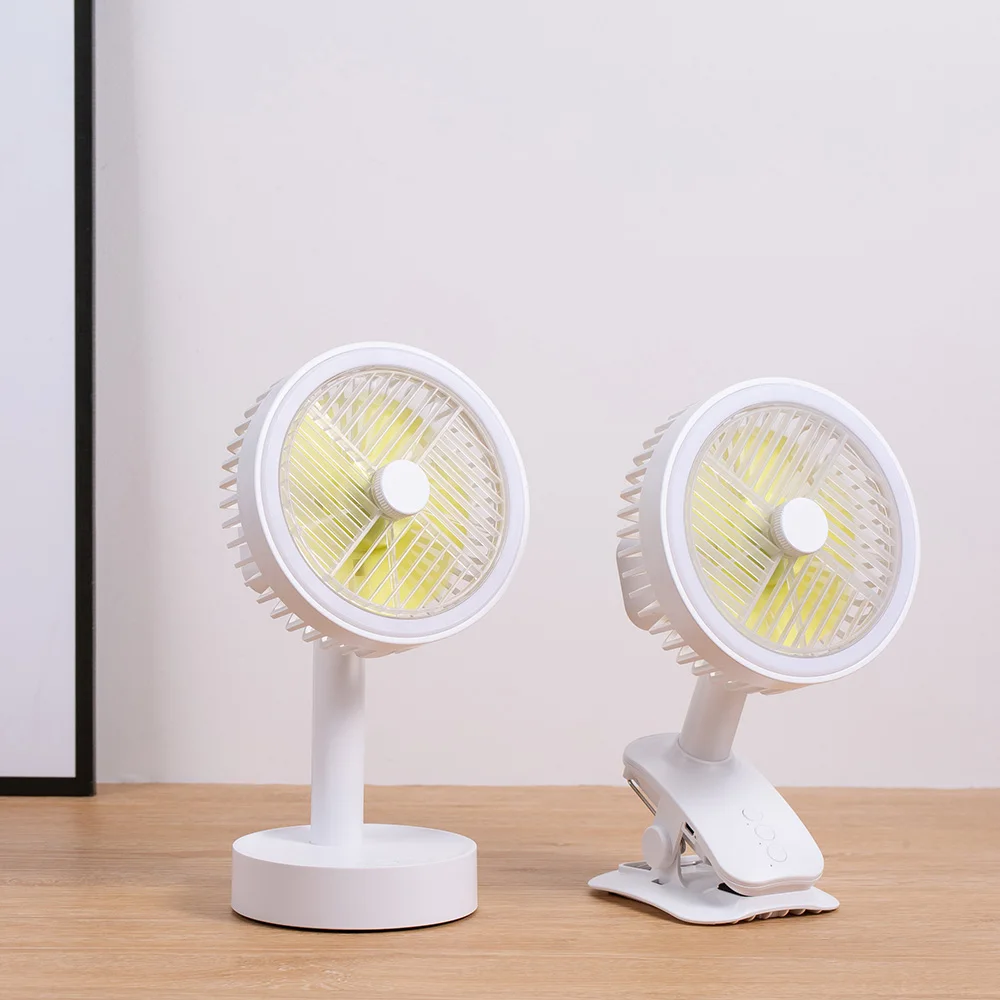 

Summer Mini Desk Fan Soft Light Diffusion Clip Fan Low Noise Portable For Offic Study and Home Use Adjust Up And Down Table Fan