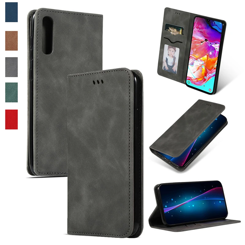 Чехол портмоне для samsung A70 A50 A40 A30 A20 E A10 M10 M20 M30 M40 Fundas чехол Galaxy A7 A8 J4 J6 плюс A9 2018