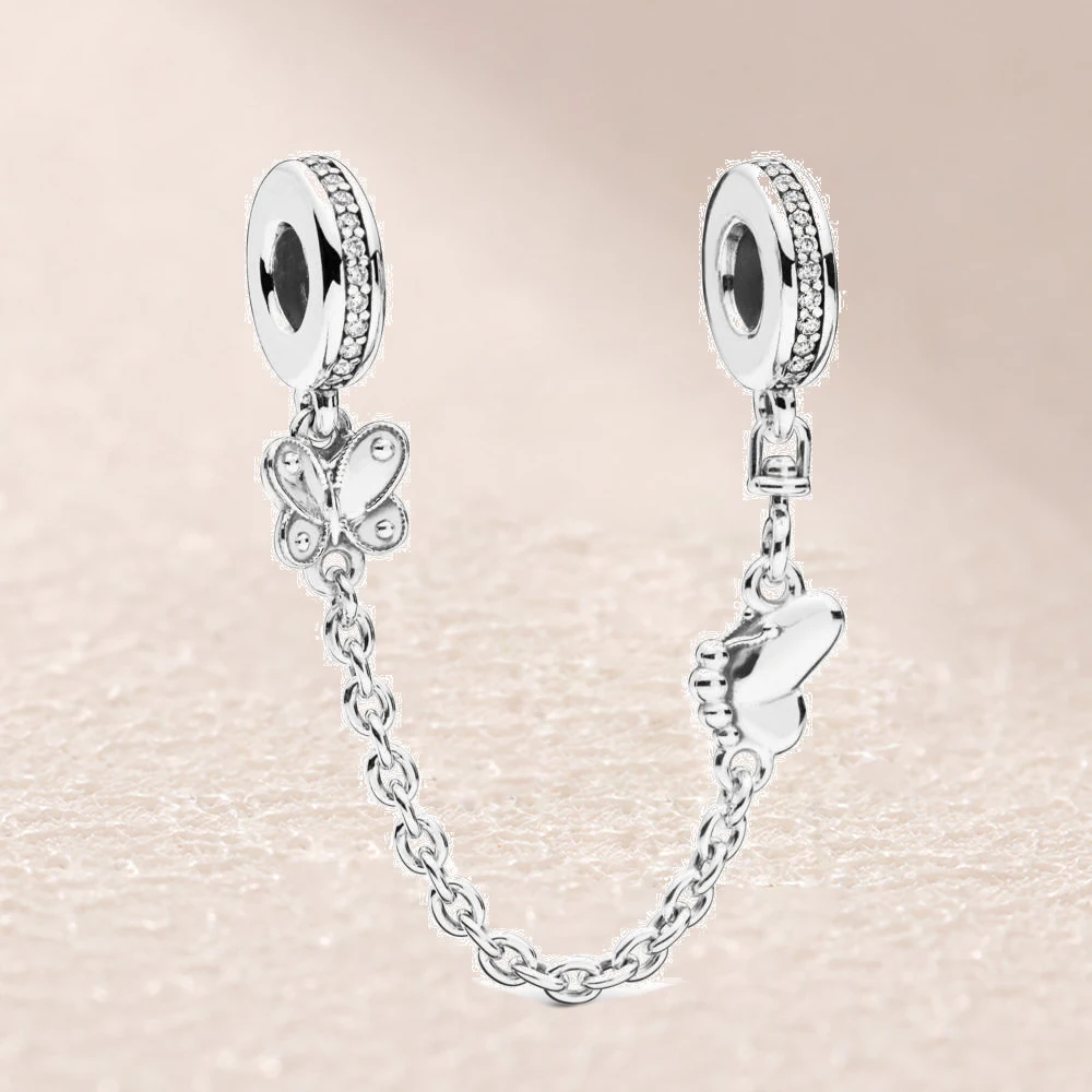 

797865CZ Decorative Butterflies Safety Chain