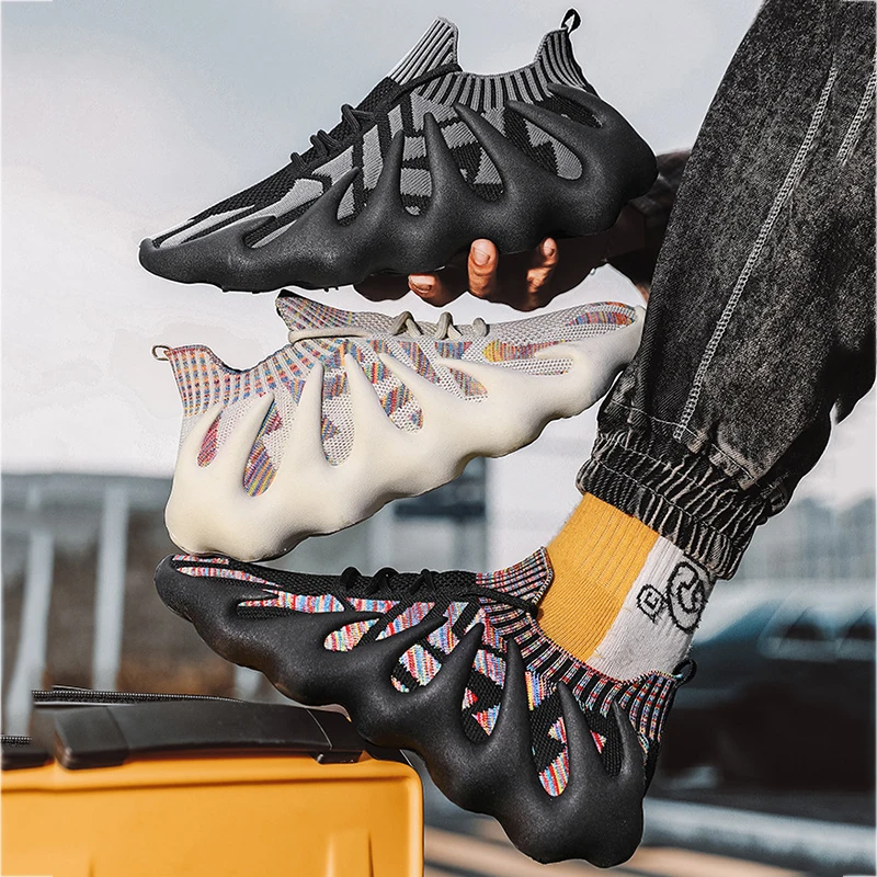 

2021 Summer Mesh Breathable Men Shoes Outdoor Cushion Cushioning Running Shoes Men Comfortable Non Slip Casual Sports Shoes