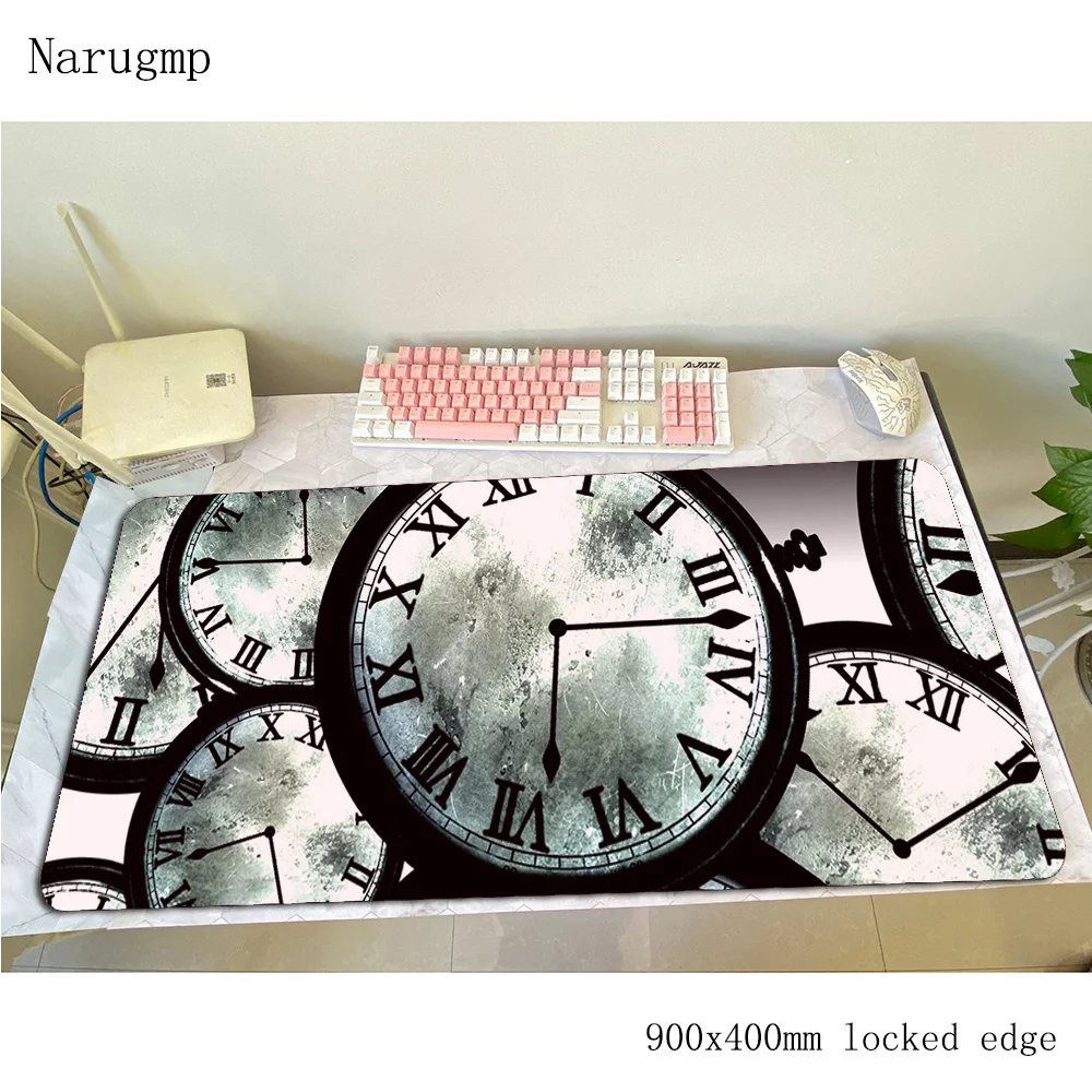 

Clock padmouse gel accessory 900x400x4mm mouse pad Customized gaming enterprise rubber mats keyboard large mouse mat gamer