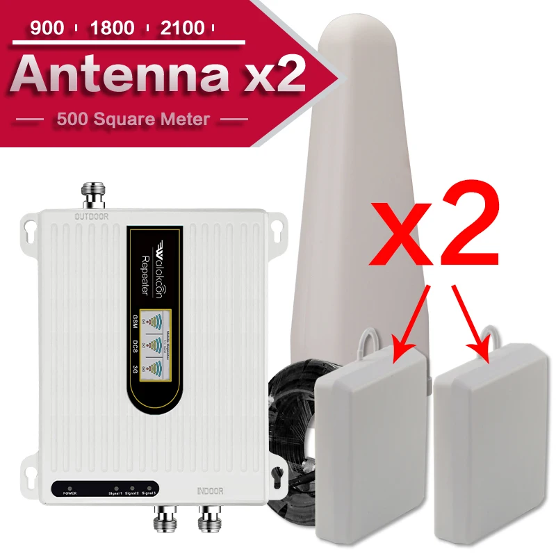 Repetidor amplificador de tel&eacute;fono m&oacute;vil, antena de comunicaci&oacute;n gsm 2g, 3g, 4g, 900, 1800, 2100, una o dos antenas interiores, Arabia Saudita-0