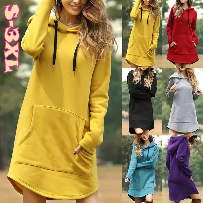 Женское платье толстовка с капюшоном и асимметричным подолом свободное в