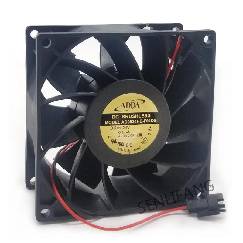 Подлинная Новый AD0924HB F91DS 9038 9 см 24V 0.55A две линии Вентилятор охлаждения|Кулеры и
