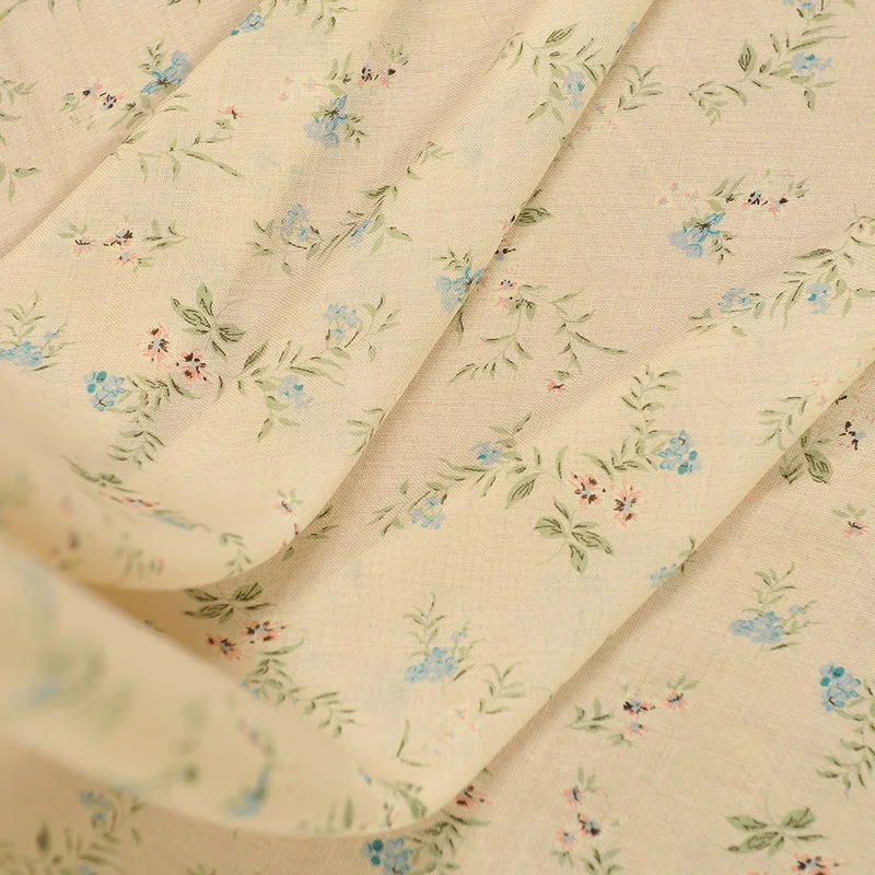

Flower field story silk wool yarn high-end custom silk fabric silk fabric clothing DIY