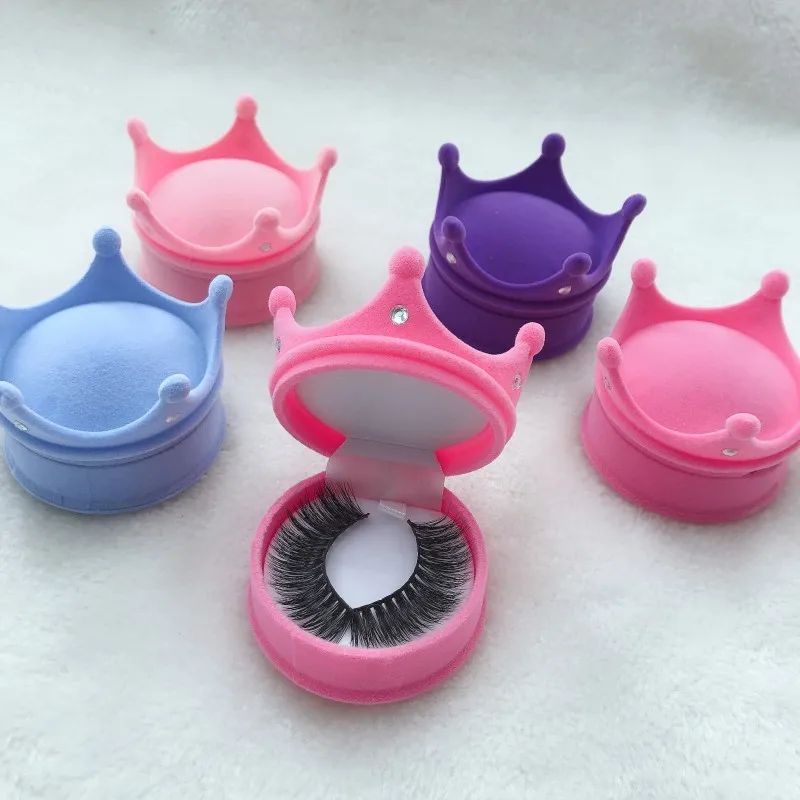 Новая коробка формы короны с 3D норковые ресницы коробкой на заказ Частная этикетка настоящие меховые