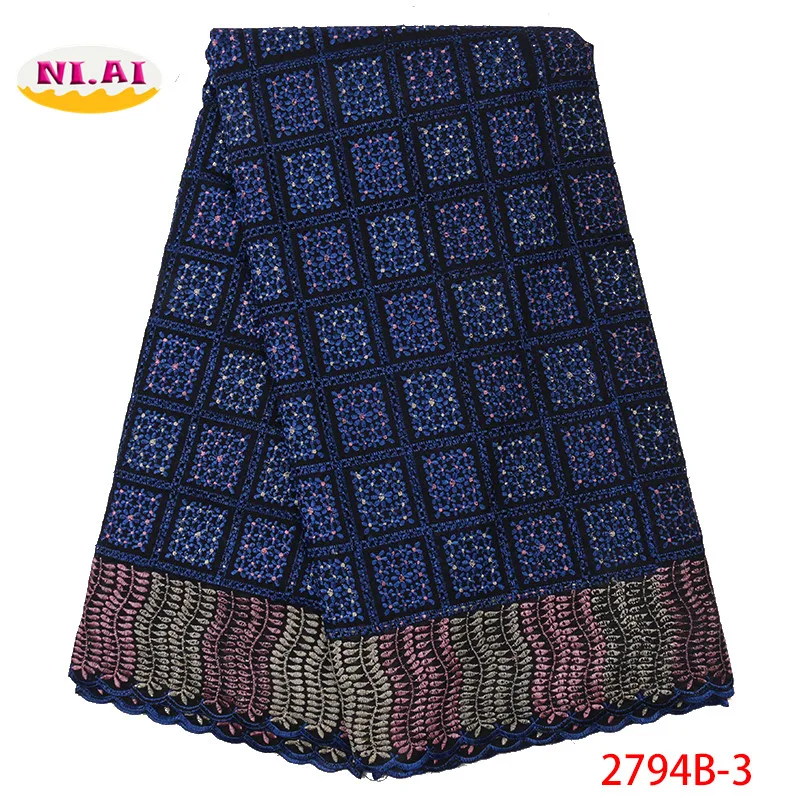 Африканское хлопковое кружевное платье новейшее нигерийское кружево для