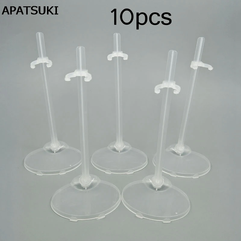 

10pcs/lot Transparent Clear Color Dolls Toy Stand Display Holder Support for Barbie Dolls Prop Up Mannequin Model 1/6 Dollhouse