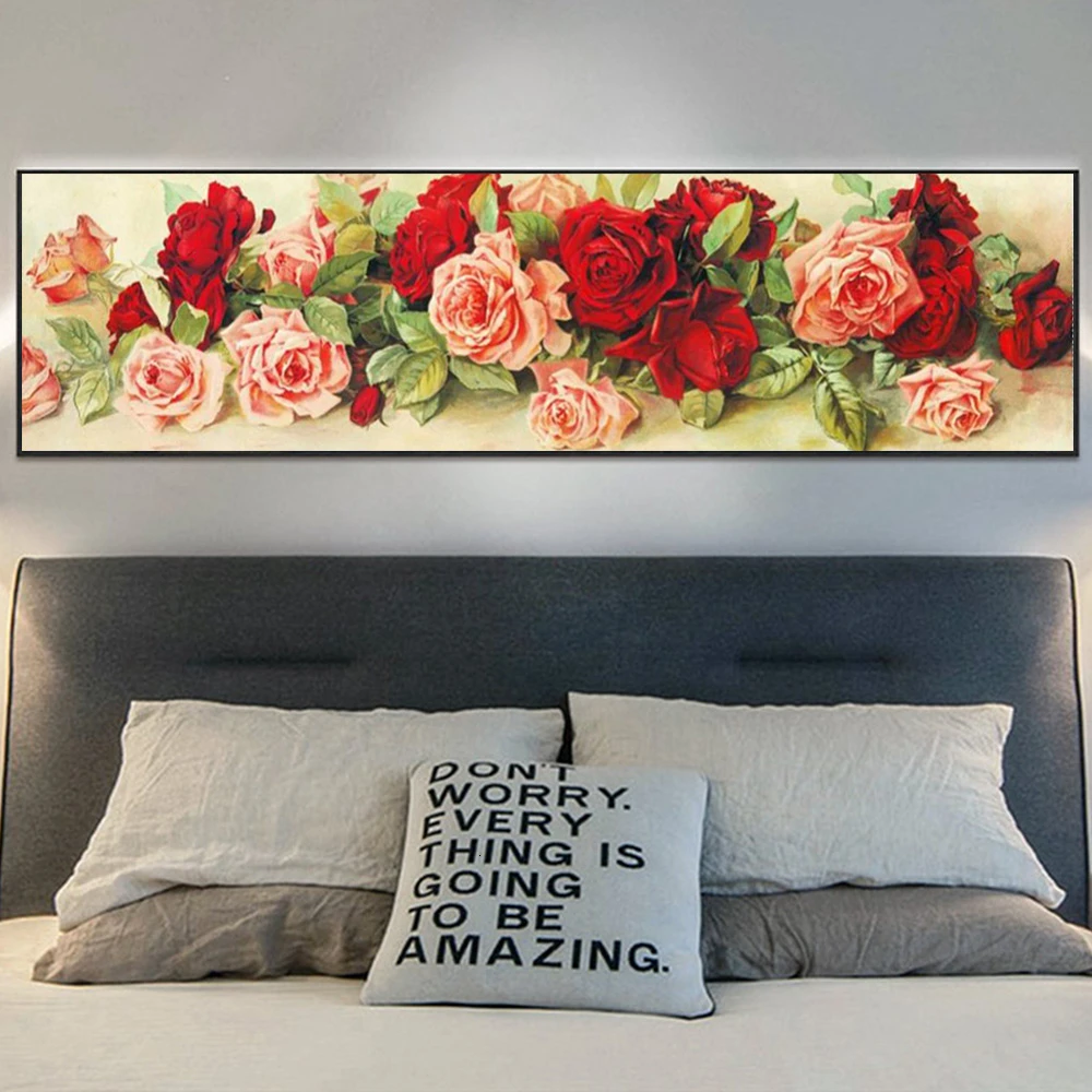 

HUACAN 5D DIY Алмазная вышивка цветы розы набор для творчества полная площадь Алмазный украшения для дома картины на стену