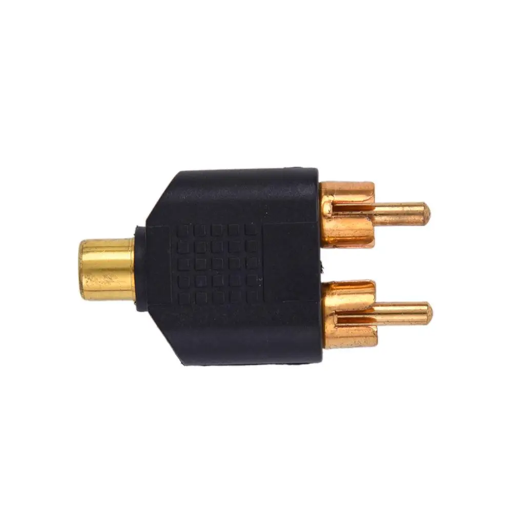 RCA Женский к 2RCA мужской адаптер AV аудио штекер мужскому Y сплиттер конвертер для
