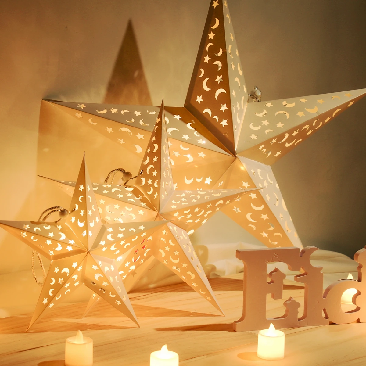 

Eid Mubarak Hollow Out Star Hanging Pendant Ramadan Decor For Home Islam Muslim Party Mubarak Light Gifts Eid Al Adha Kareem