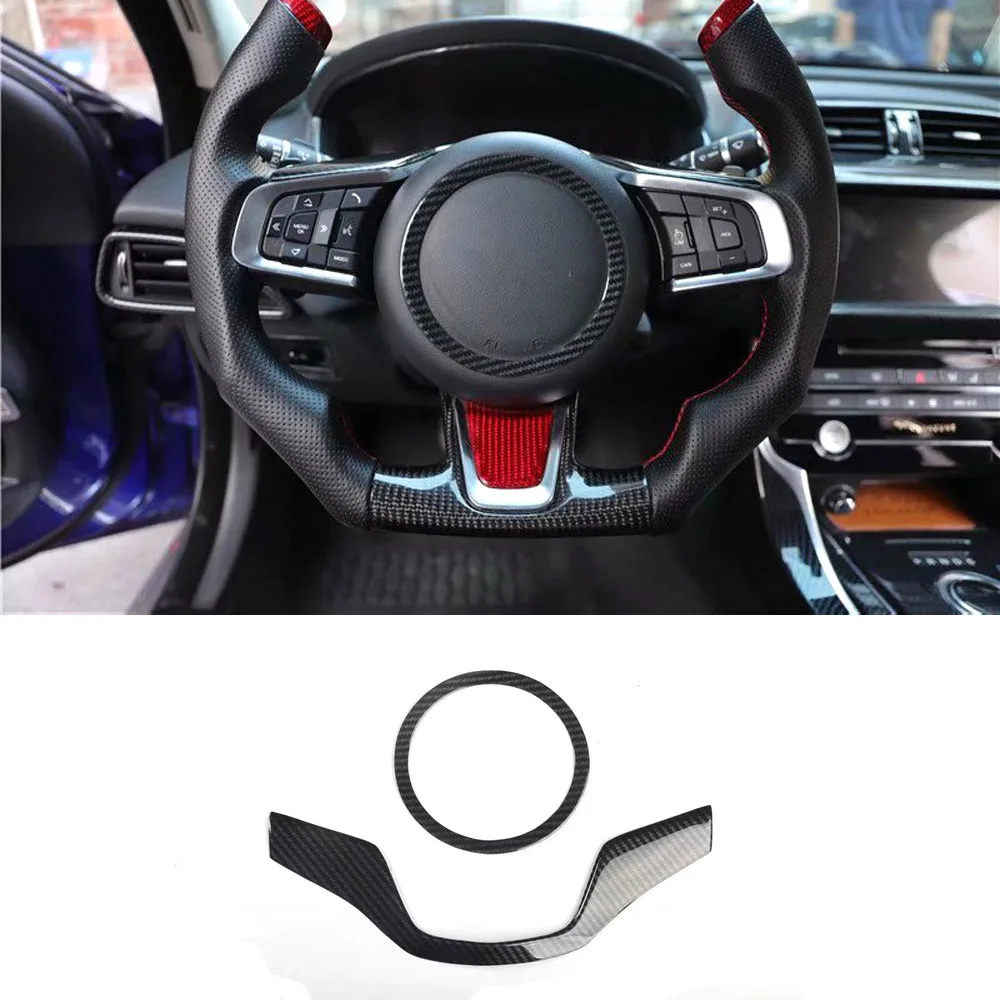 

For Jaguar XEL 2018 2019 Car Steering Wheel Decoration Cover Trim Stickers Car Bezel Styling