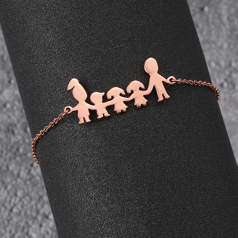 Браслеты с шармами для женщин мужчин пап девочка мальчик мама фигурка браслета