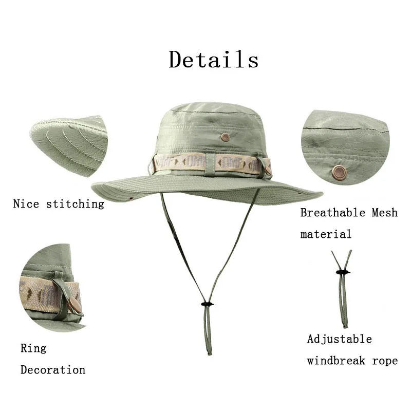 Солнцезащитная шляпа ведро лето для мужчин и женщин Рыбалка Boonie солнце УФ Защита