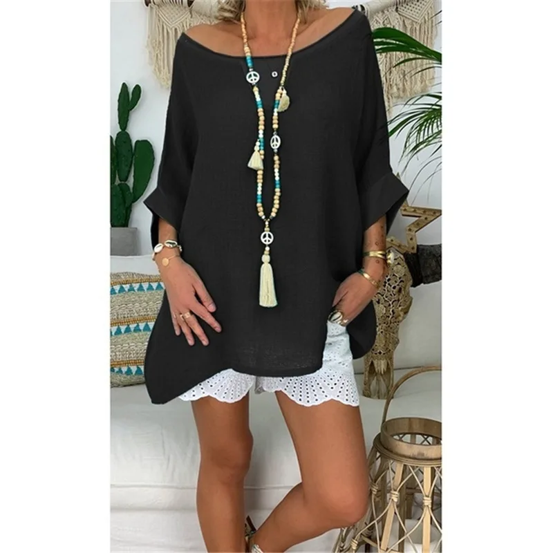 Свободная повседневная женская блузка большого размера весна лето 2020 женские