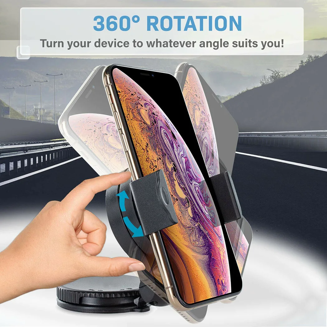 

​360°Rotation Bracket Stand Windscreen 1pc Accessories Holder Mobile Phone