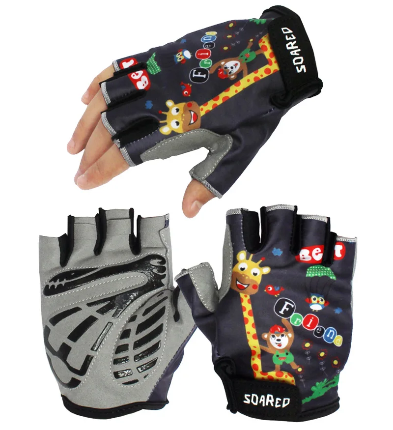 kids balance bike gloves bicycle cycling sports riding half finger glove short safety breathable comfort | Спорт и развлечения