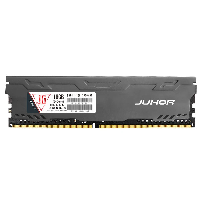 

JUHOR Memory Ram Computer DDR4 8GB 16GB 3000mhz Memoria 2400mhz 2666mhz Desktop Rams New Dimm with Heat Sink