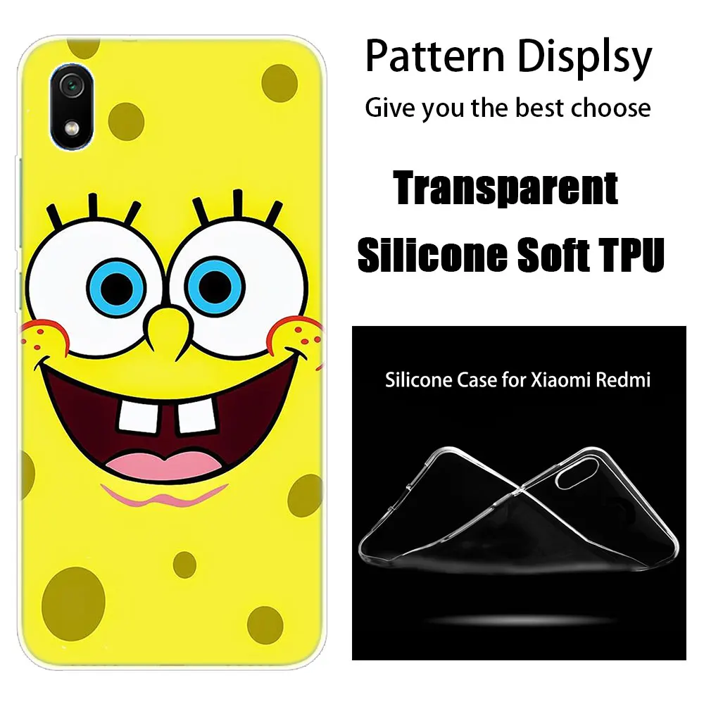 004 Горячий силиконовый чехол SpongeBob квадраты лучший друг для Xiaomi Redmi K20 Pro 7 7A 6 6A 4X5 Plus S2 GO Note 8 7 6 5 Pro 4 - Цвет: 004