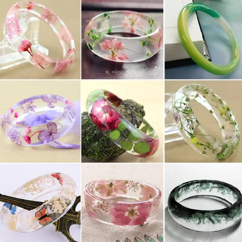 

Flat Rings Mould Collection Handmade DIY Jewelry Making Ring Silicone Mold Crystal Epoxy Molds