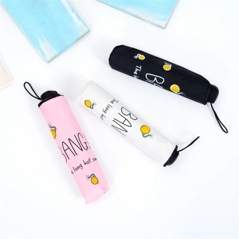 Карманные мини ветрозащитные прочные 3 складные солнцезащитные зонты