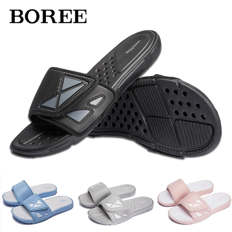 

Шлепанцы мужские и женские с дырками, повседневные сандалии для пляжа, Нескользящие, мягкая подошва, тапки для ванной, большие размеры, лето