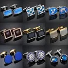 Роскошные запонки для рубашки для мужчин, брендовые запонки на пуговицах, Золотая Коронадрагоценные камни, запонки gemelos, высокое качество, свадебные ювелирные изделия