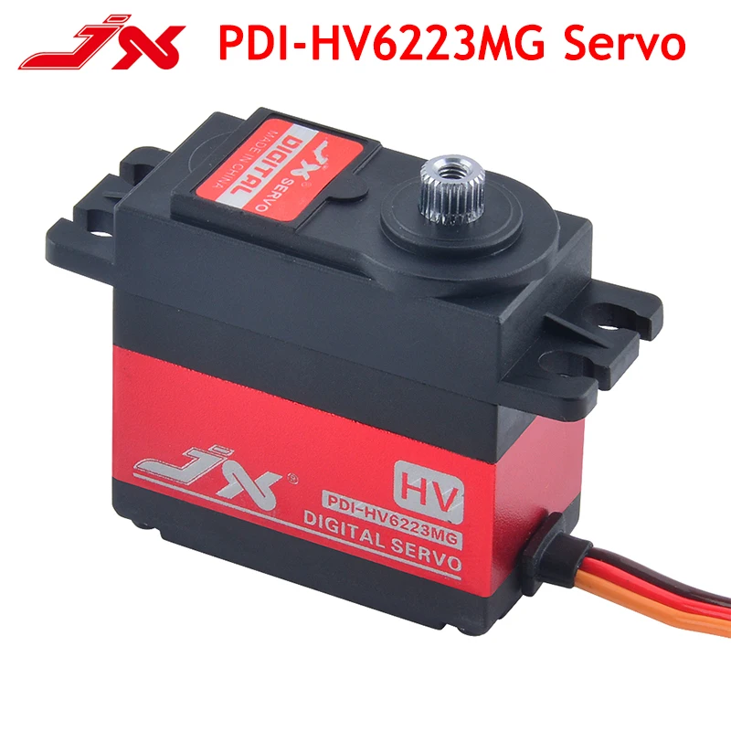 

JX PDI-HV6223MG 8.4V 23KG 0.16 sec Metal Gear Middle CNC Digital Standard Servo for 1/8 1/10 RC Car Robot Airplane Drone Aicraft