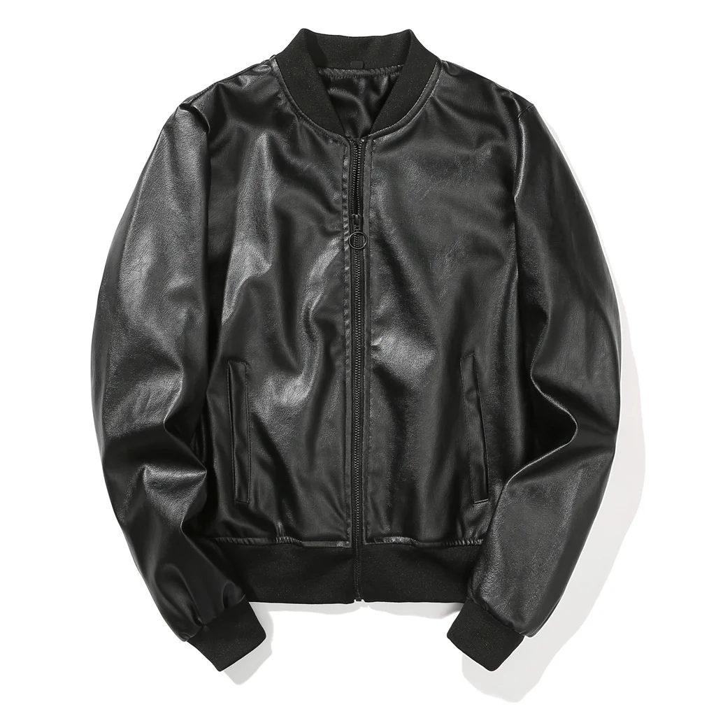 Осень 2021, женская кожаная куртка, однотонные черные повседневные весенние куртки, верхняя одежда KZ270