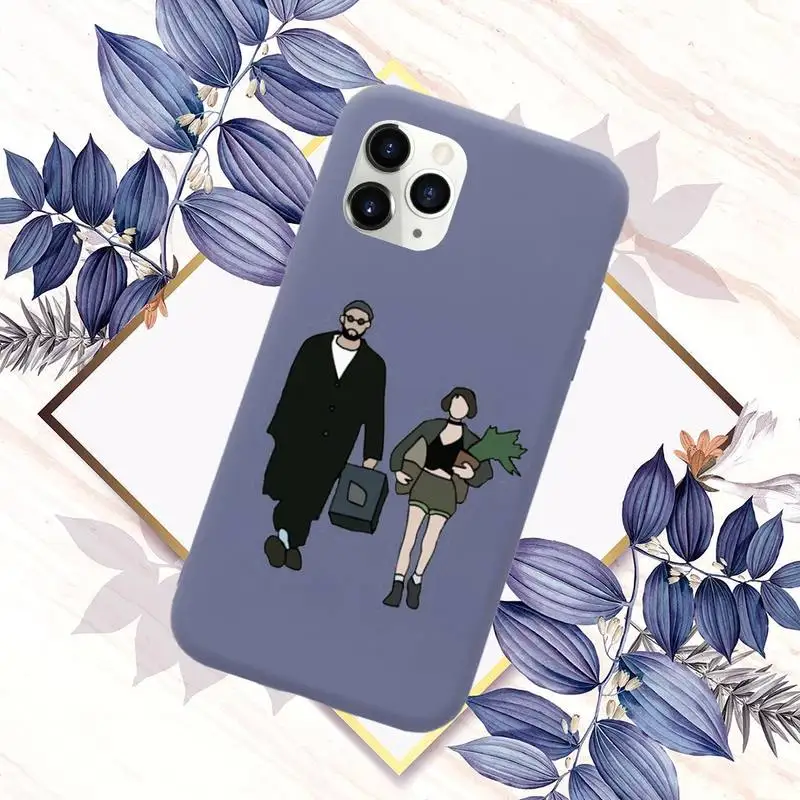 

Movie Leon And Mathilda movie Phone Cases Candy Color for iPhone 6 7 8 11 12 s mini pro X XS XR MAX Plus