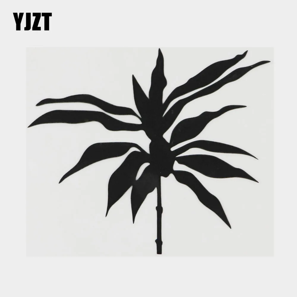 

YJZT 14CM×11.8CM Personality Plant Flower Graphical Vinyl Car Sticker Decal Black/Silver 18B-0328