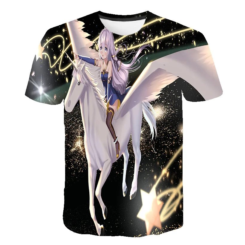 3D Boys Unicorn T-shirt Children 2020 summer Tops camisetas Short Sleeve off White Tees Baby Kids Girls Clothes 4-14 years | Мать и