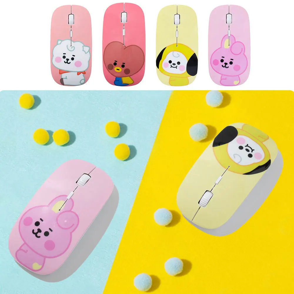 

Cute Bulletproof Youth League The Same Mouse Baby Series Wireless Mouse Home Office Mute Mouse 1200DPI For PC Laptop