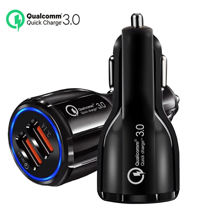 18 Вт 3.1A автомобильное зарядное устройство Usb Quick Charge 3 0 для Мобильный телефон Dual Mini