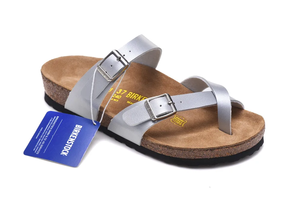 Birkenstock Arizona летние пляжные пробковые шлепанцы для женщин и мужчин модные сандалии