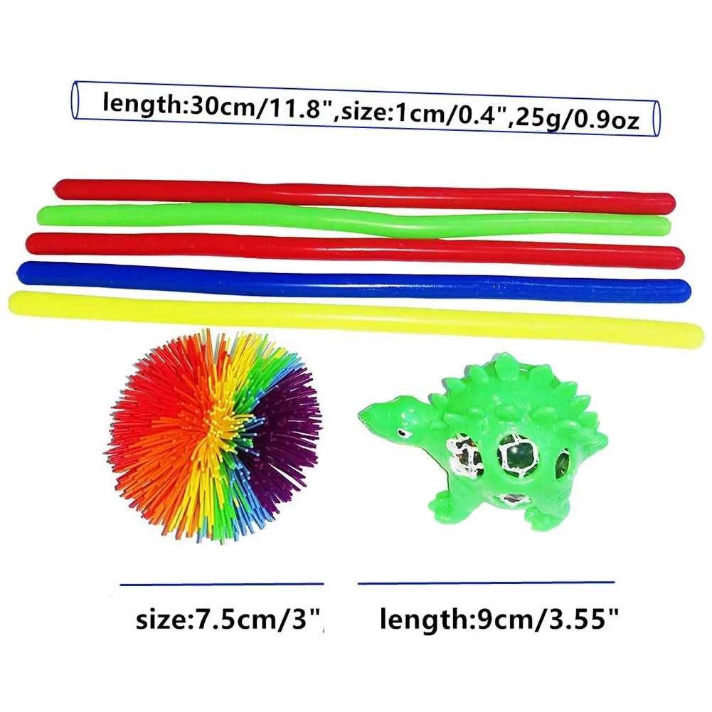 

7 Pack Decompression Fidget Toys Anti Stress Toy Set Stretchy Strings Relief Gift For Adults Children Sensory Stress Relief Toys