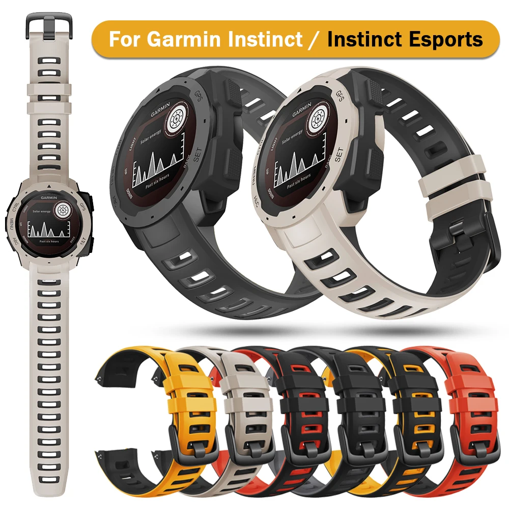 

New Replacement Sport Strap For Garmin Instinct Adjustable Strap Bracelet For Garmin Instinct Esports Watch Soft Silicone Strap