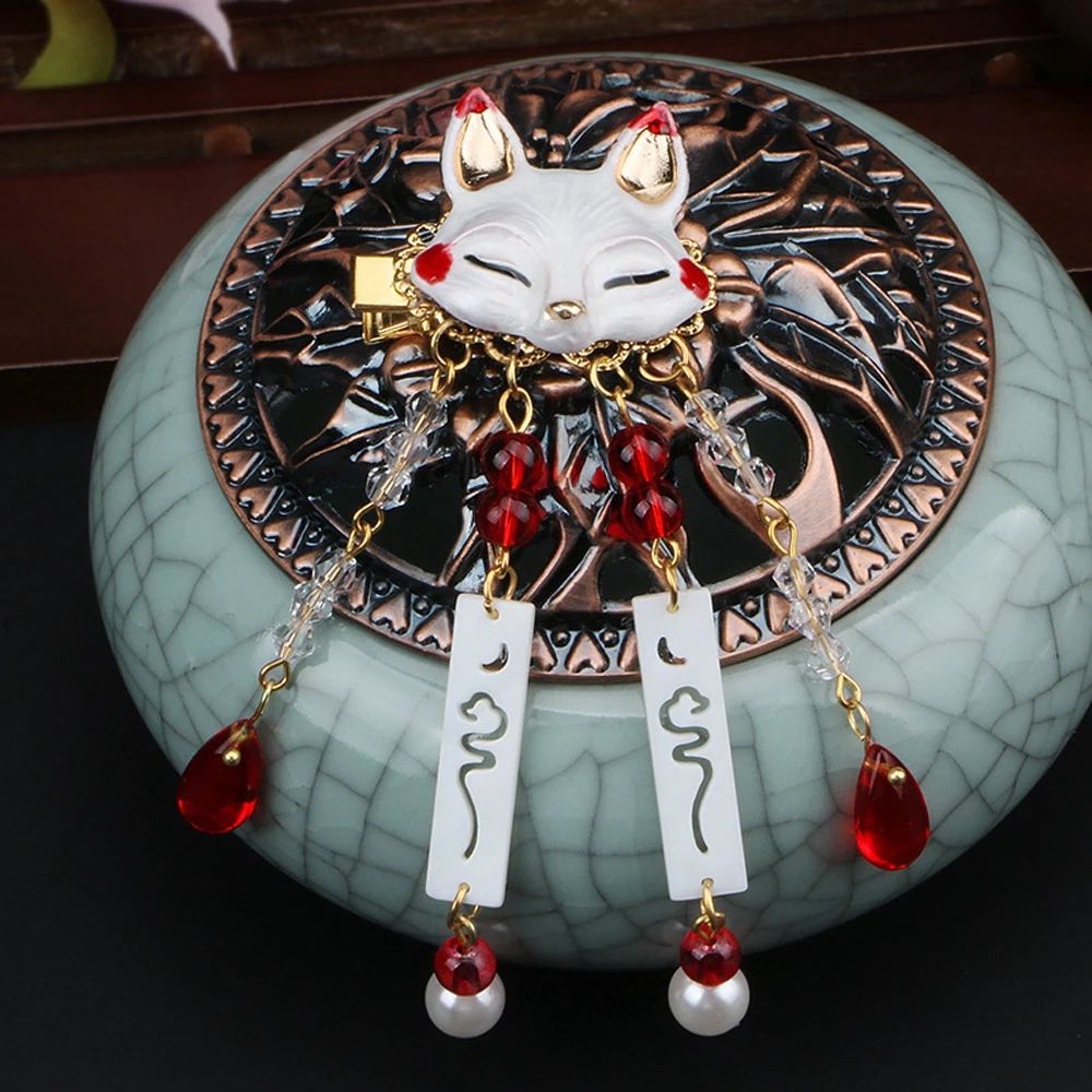 

New Hanfu Pearl Animal Women Hair Headdress Hair Clips Bead Alloy Kawaii Tassel Step Shake Hairpin