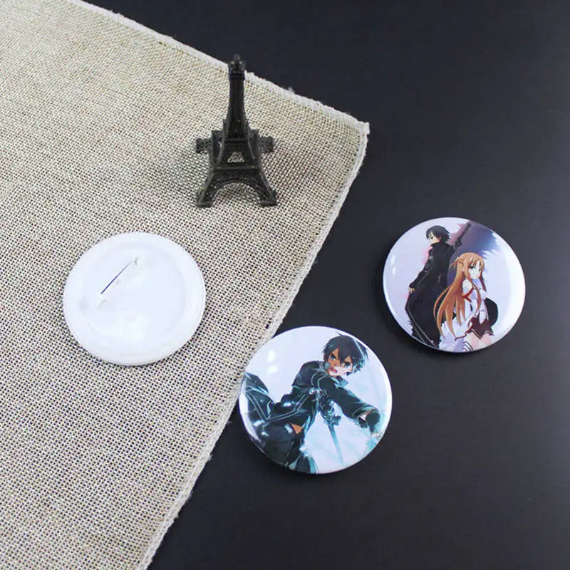 12 видов стилей аниме меч искусство онлайн мультфильм брошь булавки значок