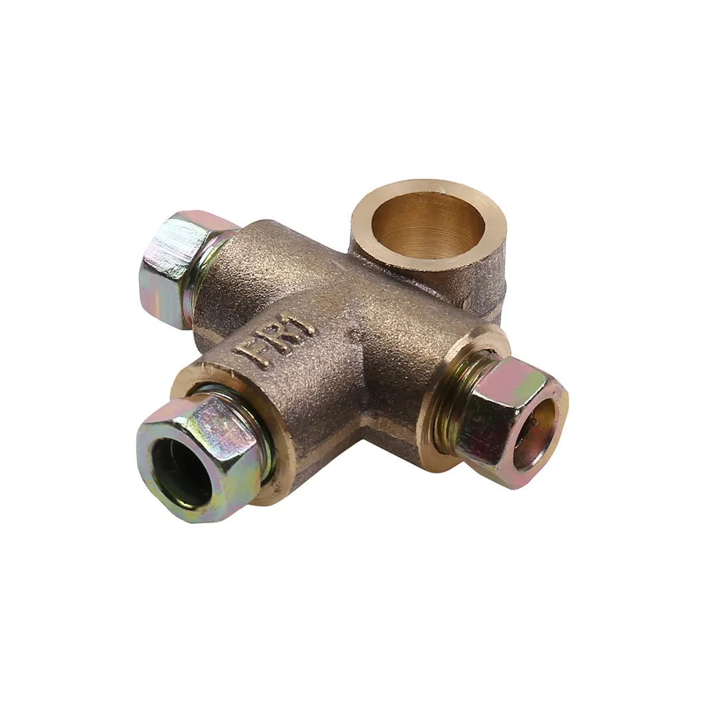 Тройник с тройником 3 Way T Male Nu ts короткая метрическая труба M 10 3/16 дюйма мм тройник